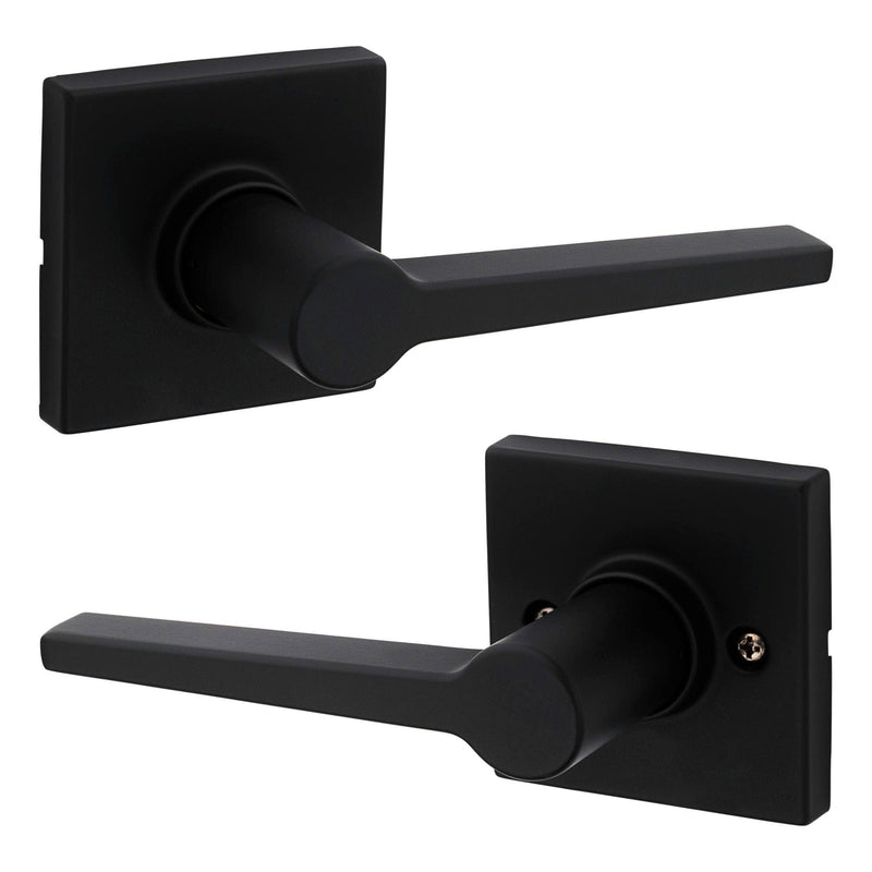 Safe Lock by Kwikset Daylon Lever Square Rose Passage Lock Matte Black