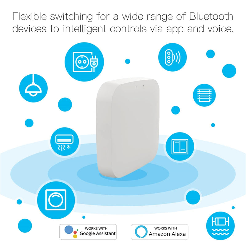 MOES Tuya Hub Link Fingerbot to Wi-Fi (Support 2.4GHz) Compatible with Alexa, Google Home, IFTTT and Timmer Control, One Gateway Can Connect Multiple Fingerbots