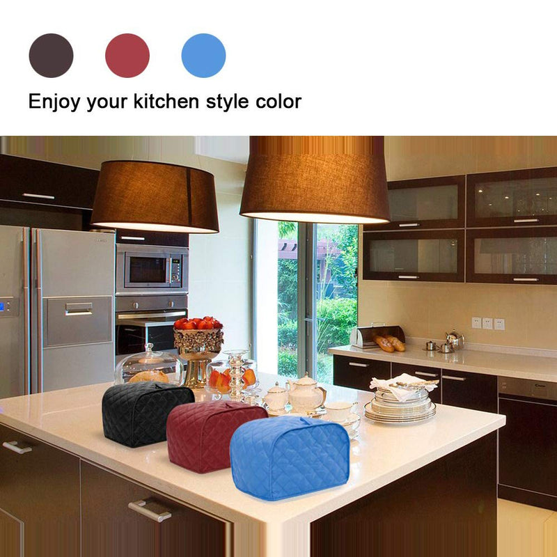 Toaster Cover 2 Slice,small Appliance Cover For Kitchen/Keep Toaster Free From Dust And Fingerprint (11.5w X 8d X 8h, Wine Red) Wine Red Toaster Cover 11.5" x 8" x 8"