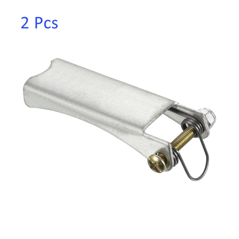 2 Pack Hook Safety Latch Kit - Clevis Slip Hook Receiver Hitch Replacement Apply to Towing Lifting Hook Trailer/Crane (2.5" Long, Silver)