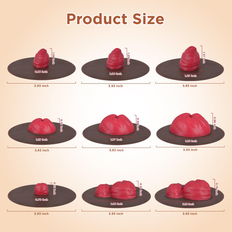 Sticky Ostomy Simulators, Stoma Training Model Set, Multi-Skin Tone Ostomy Care Practice Models for Medical Training and Patient Education - Dark