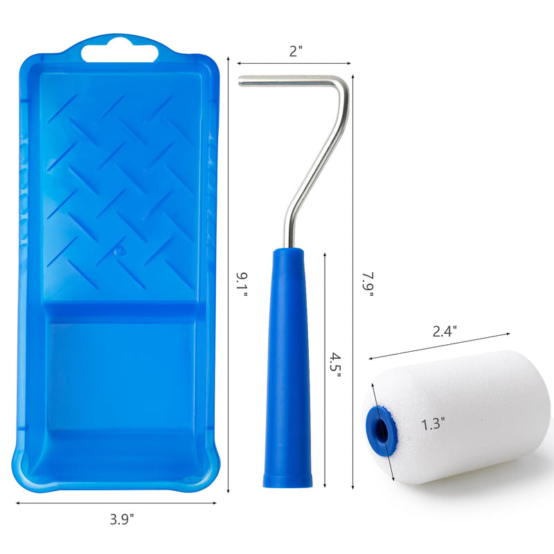 Mister Rui Foam Paint Roller, 2 Inch Mini Paint Roller Kit 10 Pack, Touch Up Small Paint Roller for Painting Wall, Door, Cabinet 2 Inch,10 Pack