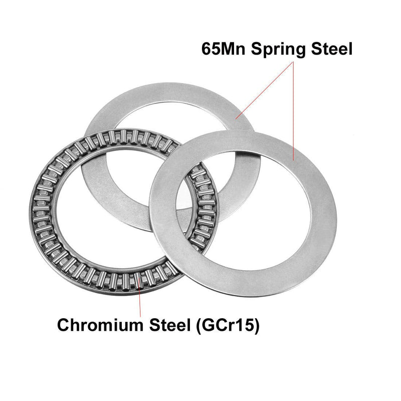 uxcell AXK5578 Thrust Needle Roller Bearings with Washers 55mm Bore 78mm OD 3mm Width 55mmx78mmx3mm