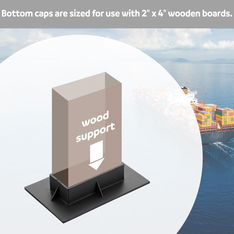 Chunful 6 Pack Boat Bottom Caps for Shrink Wrap Vents Winter Boat Supplies for Shrink Wrapped Storage Installation Support Poles