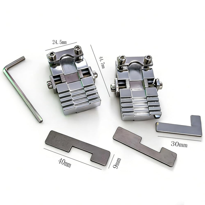 Universal Key Clamping Fixture with Storage Box, Multifunctional Accessories for Key Cutting Machines, Chrome Finish