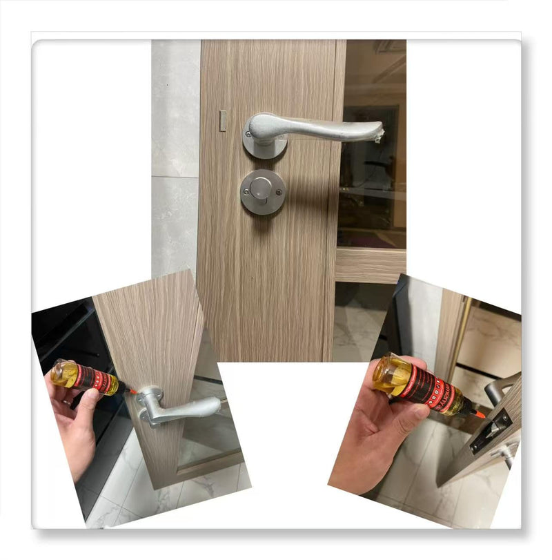Door, Lock & Hinge Lubricant, 2 oz, Silicone Oil, Squeaks Fix, Lube for Garage Door, Sliding Track, Hinge, Lock -by Lemenyaa