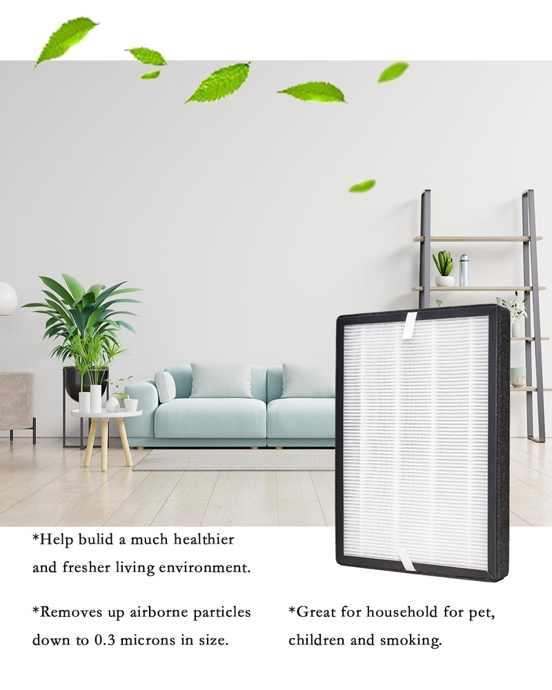 2-Pack GL-FS32 Replacement Filter, 3-in-1 H13 True HEPA Filtration Compatible with MOOKA®/KOIOS® GL-FS32 and Azeus® GL-FS32 Air Purifier