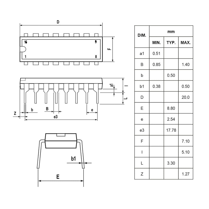 L293 L293D 16-Pin IC Stepper Motor Drivers (10-Pack) – High-Efficiency Motor Controller