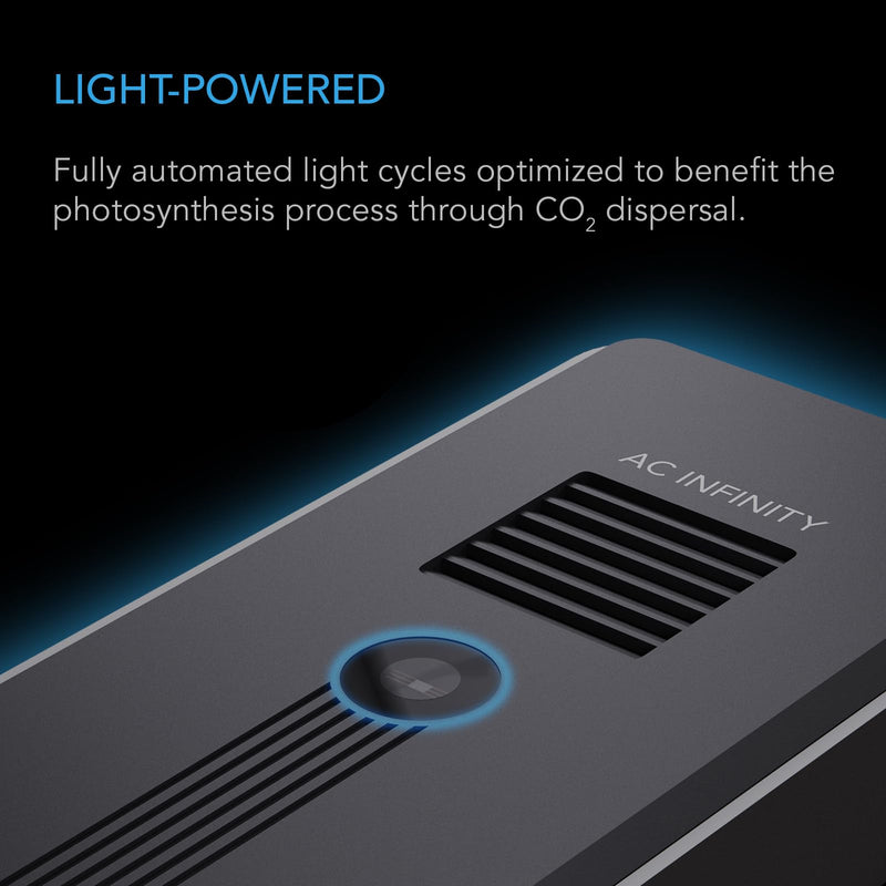 AC Infinity CO2 + Light Sensor, Environmental Sensor, Dynamically Assists Controller AI+ CO2 Data Tracking for Gardens, Grow Tents, Grow Spaces, with Smart Fan for Optimized FAE, Day Night Scheduling