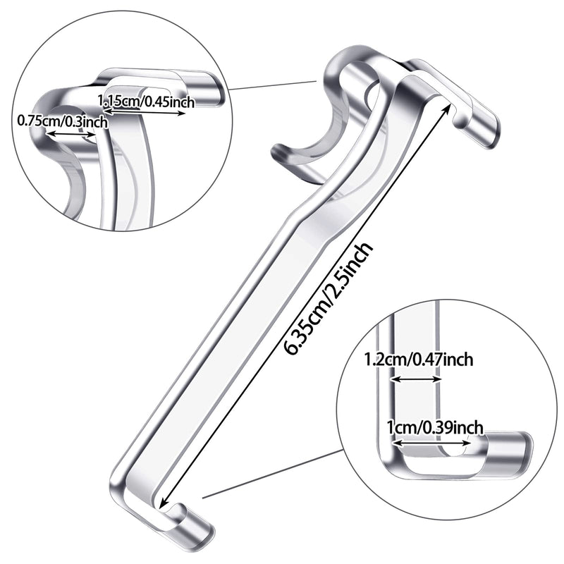 2.5 Inch Valance Clips Window Blind Clips Clear Plastic Valance Retainer Clips Hidden Valance Clips for Horizontal Blind Valance (12 Pieces) 12