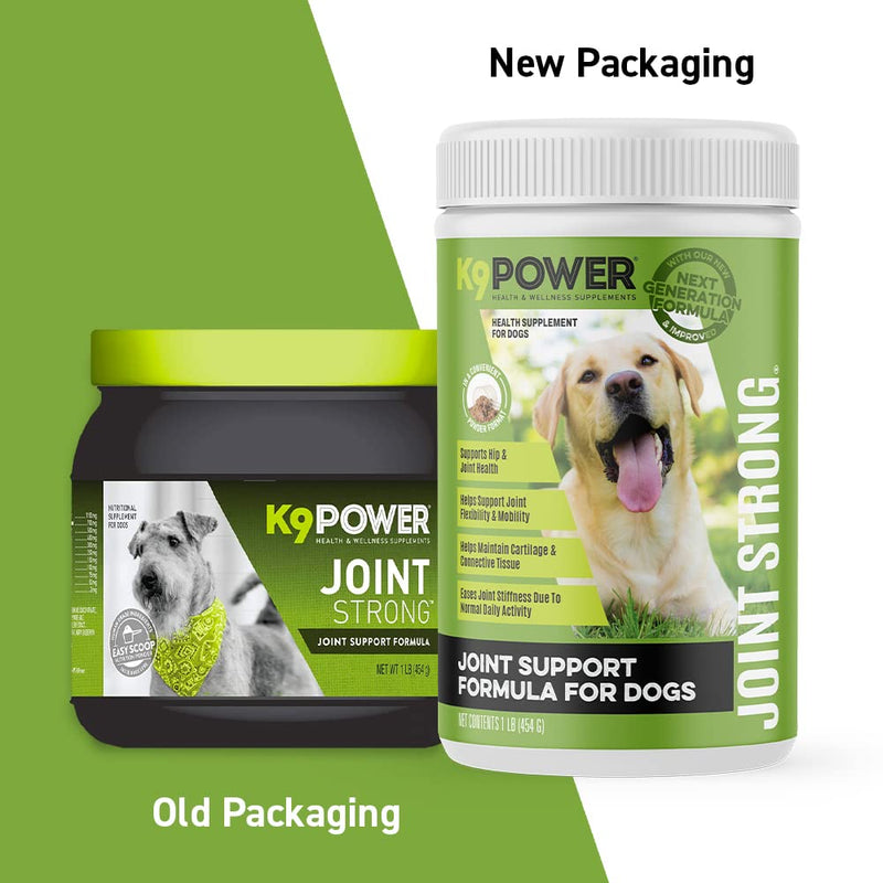 K9Power Joint Strong – Dog Joint Supplement for Mobility, Pain & Inflammation Relief – Glucosamine, Chondroitin, Collagen, Curcumin, Omega 3s, CMO, Green Tea – Ideal for Arthritis & Joint Protection Hip & Joint 1 lb (Pack of 1)