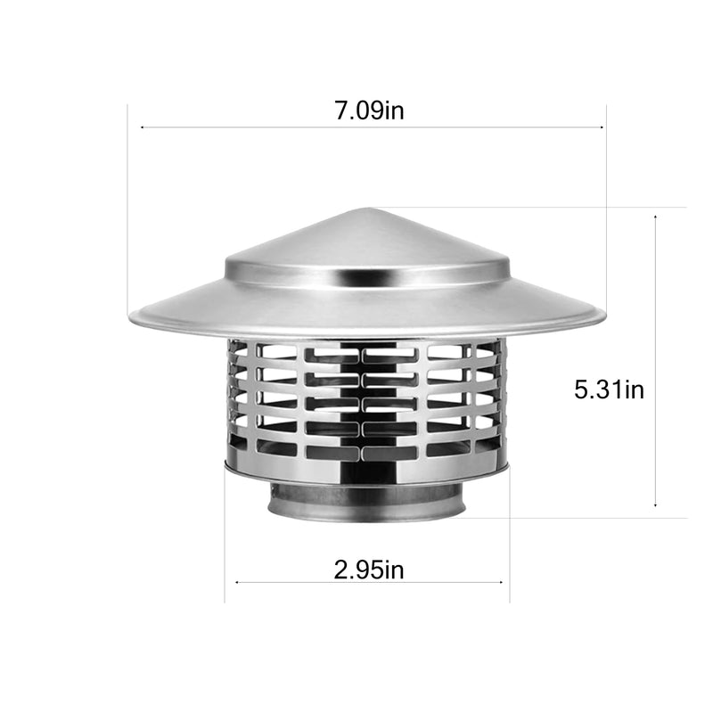 3 Inch Stainless Steel Chimney Cap