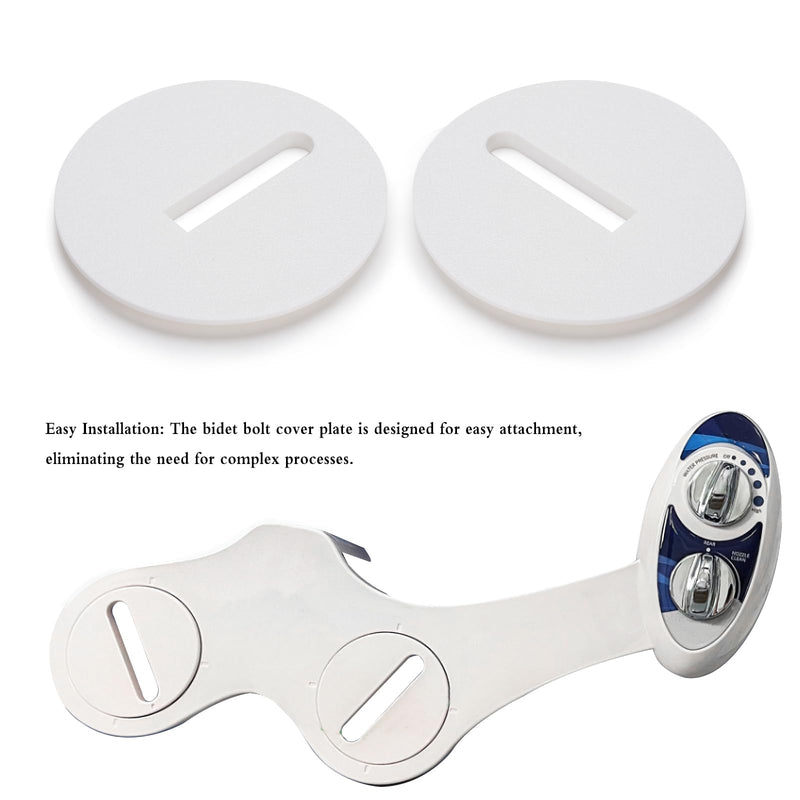 Bidet Bolt Cover Plate to Prevent Dust Accumulation, 2 Pack Bidet Bolt Cover Attachment for Toilet Seat 110, 120, 320 and 185