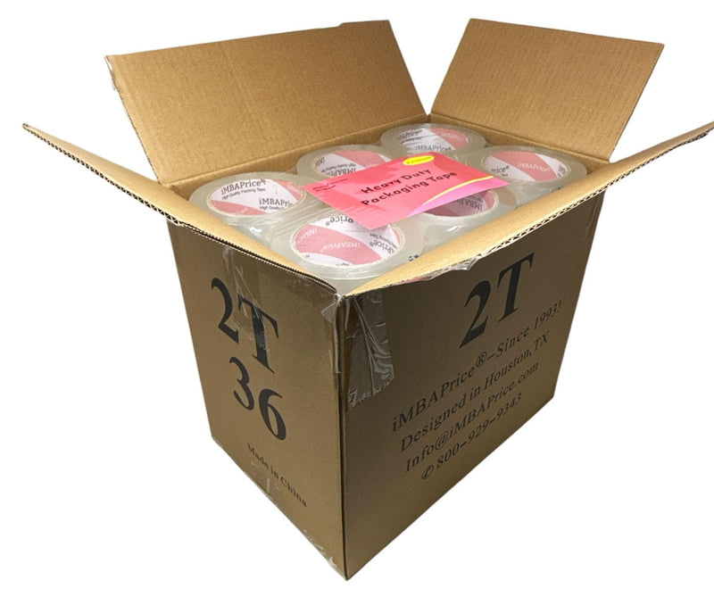 iMBAPrice Sealing Tape - 1 Box of Premium (36 Roll of 110 Yards) 36x330 Feet Long 2" Wide Ultra Clear Shipping Packaging Tape 36 Rolls / 2" Wide (Clear)