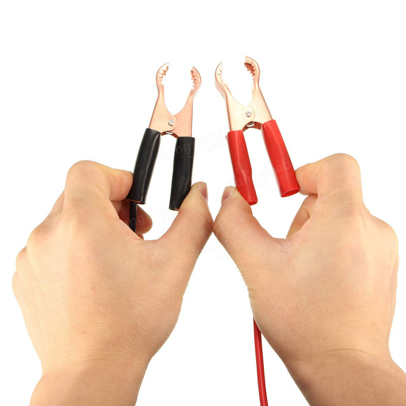 2Pcs 15A Banana Plug to 80mm Car Battery Clip Clamp Power Alligator Cable - Measurement & Analysis Instruments Digital Multimeters & Oscilloscopes - 2 x 15A Banana Alligator Clips Cable