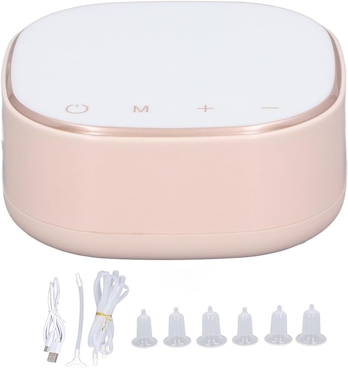 Electric Flat Short Nipple Puller, Safe Electric Nipple Collector Rechargeable Night 6 Collector Covers (Pink) - NewNest Australia