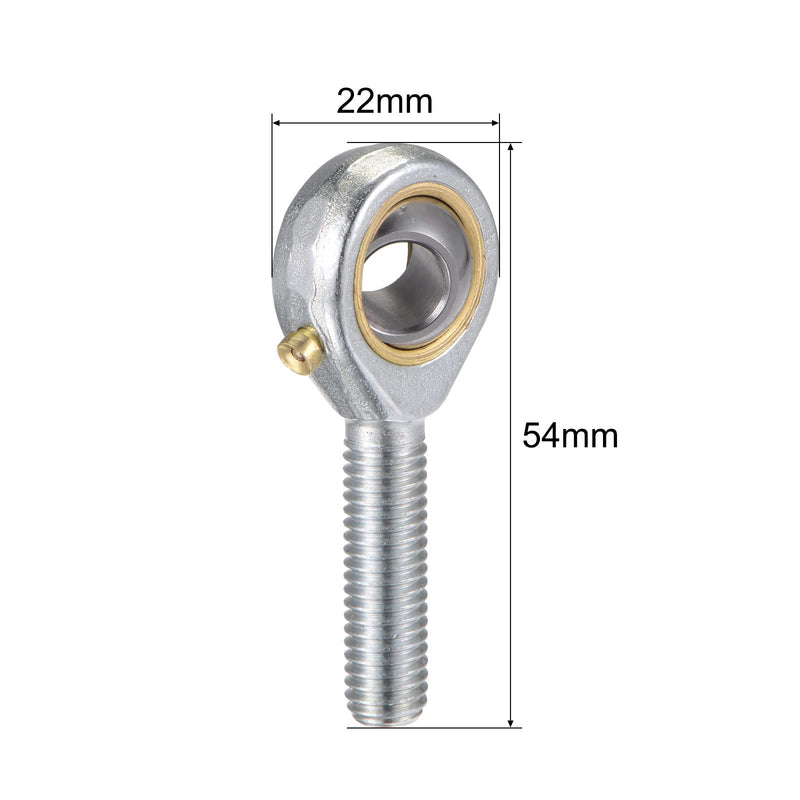 uxcell 2pcs POS8 Spherical Rod End Bearing 8mm Bore Self-Lubricated Joint Bearing M8x1.25 Right Hand Male Thread Connector