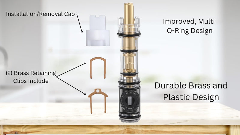 T & T Hardware Replacement Shower Cartridge Compatible with Moen 1222, 1225 & 1200 – Fits Posi-Temp, Moentrol & Chateau Single-Handle Valves (1225)