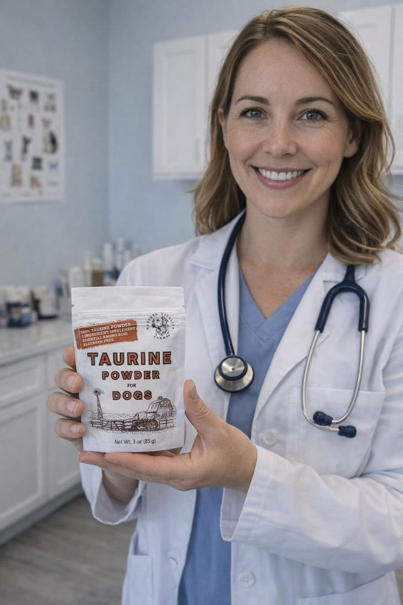 Taurine for Dogs - Taurine Powder Supplement, 144 Servings, 500mg, Heart, Brain, Eyes, Muscle, Energy, and Growth, (6oz)