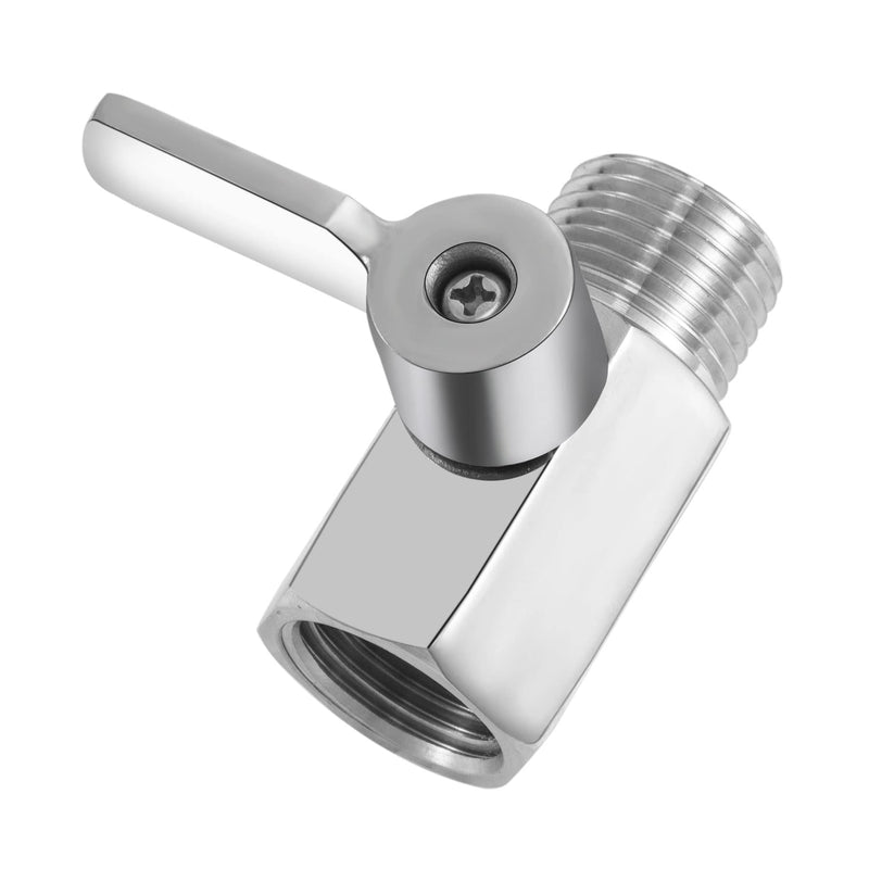 Shower Head Shut Off Valve, 304 Stainless Steel Mini Ball Valve NPT Thread(1/2" Male x 1/2"Female),Shower Head Flow Control Valve,Water Flow Control Valve（1 Pack） 1 Pack 1/2" NPT Shut Off Valve