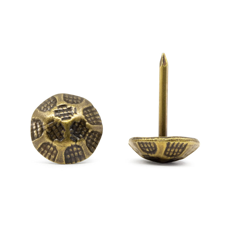 Dritz Home 9010 Hammered Decorative Nails, 7/16-Inch, Antique Brass (24-Piece) 24-Piece