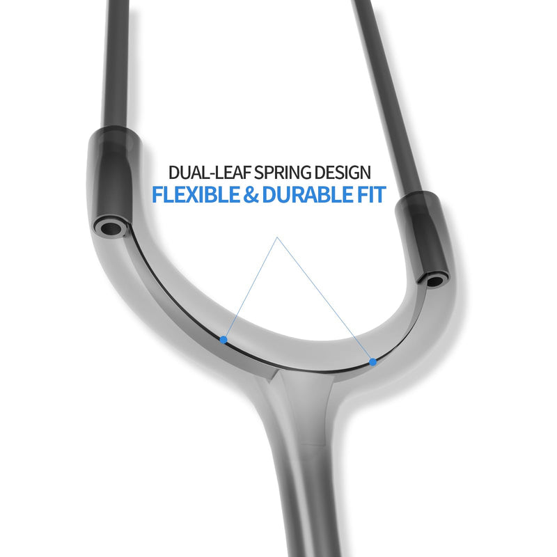 SCIAN Dual Head Stethoscope with Ear Tips, Professional Stethoscopes for Doctors, Nurses, Medical Nursing Students, Clinical Student Use, Classic Stainless Steel Stethoscope Kit, Black Tube