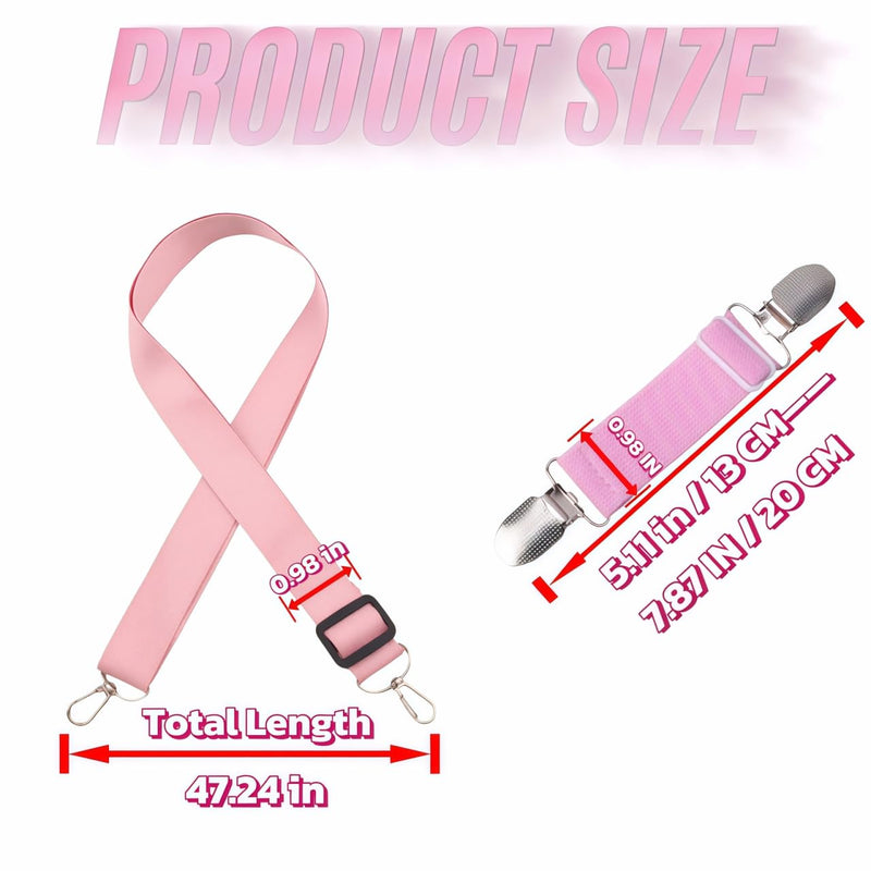 2Pack Shower Lanyard for Mastectomy Drain Holder, Adjustable Mastectomy Recovery Supplies & Post Tummy Tuck Surgical Drain Holder (Pink) Pink