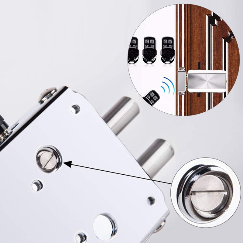 Electronic Intelligent Door Lock Kit, Smart Wireless Anti-theft Home Security Keyless Deadbolt Access Control System with 4 Remote Control