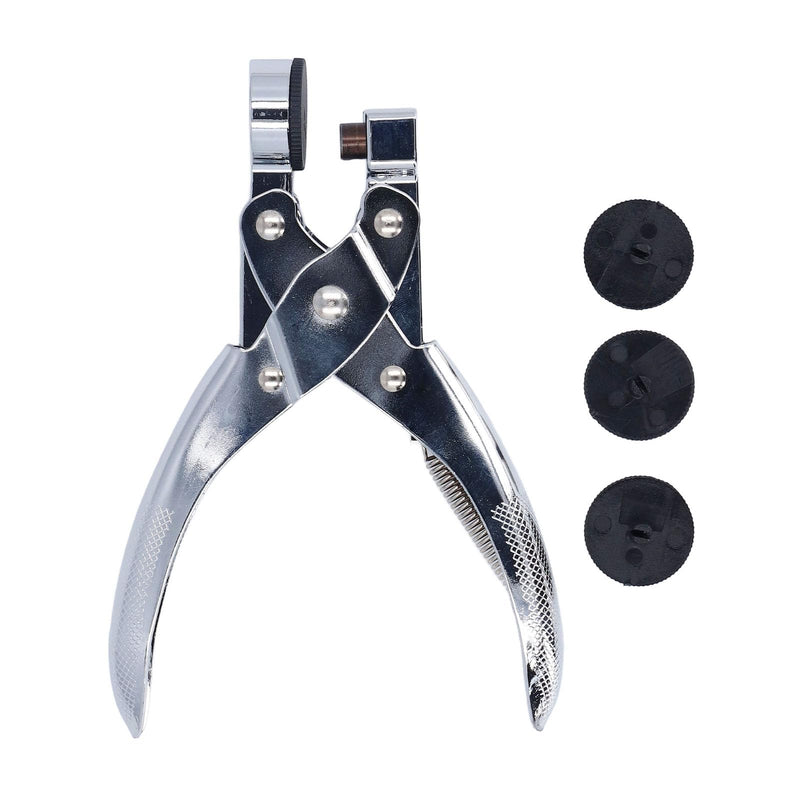 Mxzzand Plastic Bag Hole Puncher 6mm, Handheld Single Round Hole Punch for Thin Film PE OPP PVC Bags, Zinc Alloy Portable Punch Tool for Home Office School