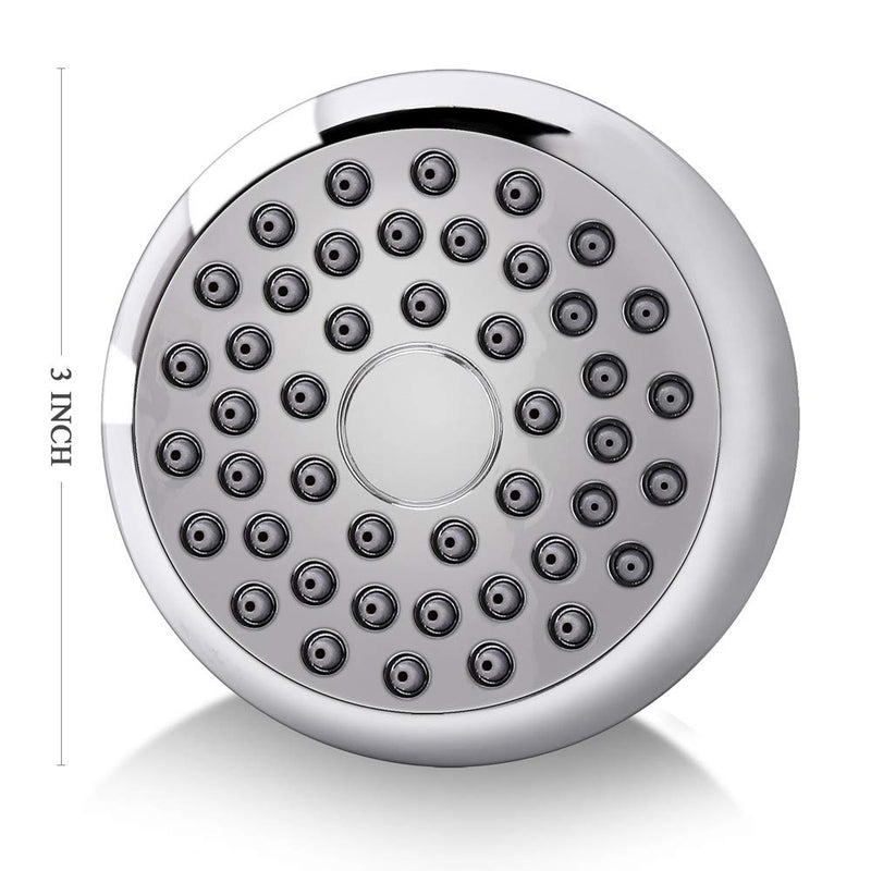 Aisoso High Pressure Shower Head 3 Inches Anti-clog Anti-leak Fixed Showerhead Chrome with Adjustable Swivel Brass Ball Joint for Relaxing and Comfortable Shower Experience 3.0 Inch
