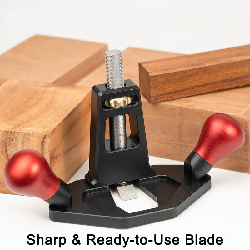 Hand Router Plane, Handheld Shoulder Planer, Rabbit Planes Woodworking Quick Adjust Depth Cutting, Depth Control, Ideal for Joinery & Mortising Plane Grooves