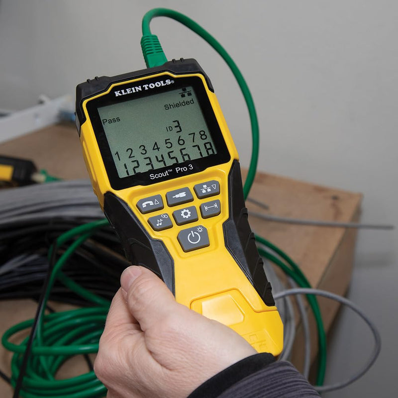 KLEIN TOOLS VDV501-851 Cable Tester Kit with Scout Pro 3 for Ethernet / Data, Coax / Video and Phone Cables, 5 Locator Remotes Starter Kit