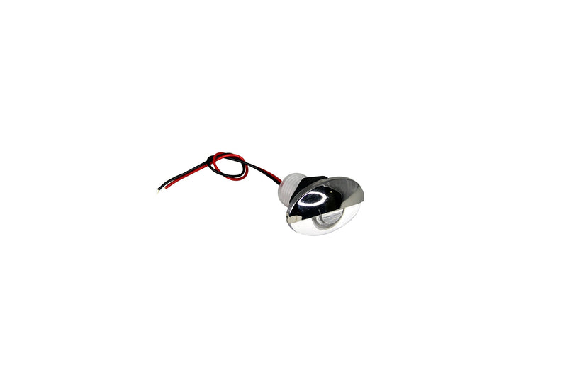 Pactrade Marine Auto RV Trailer Stainless Steel 316 LED Courtesy Accent Bezel Down Clear Lens Light (White) White