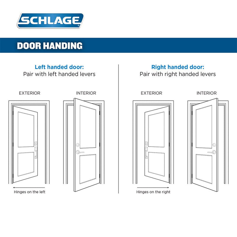 Schlage F59 ACC 716 LH Accent Interior Left-Handed Lever with Deadbolt, Aged Bronze (Interior Half Only) Black