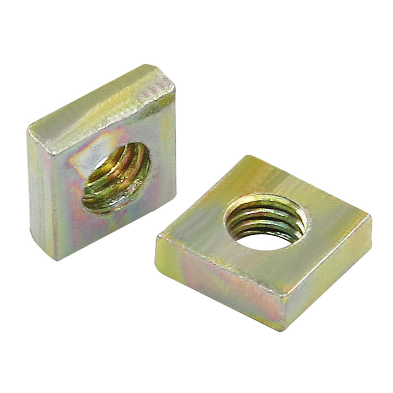 Zorfeter 100Pcs Zinc Plated M3 Square Nuts, Square Machine Screw Nuts Fastener for Home Repairs and Professional Engineering