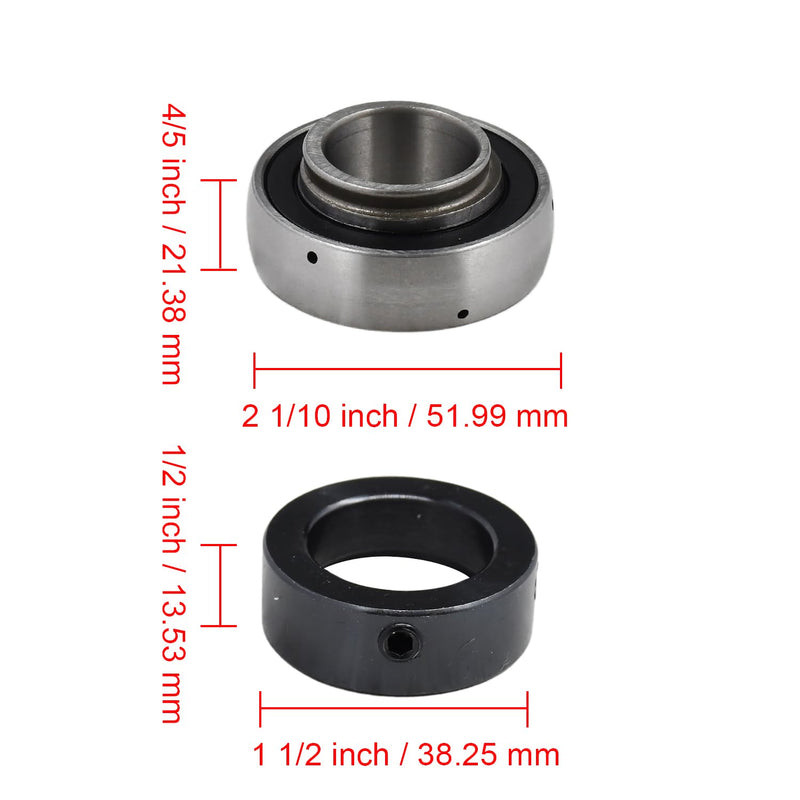 1 Bore Bearing Spherical Insert Bearing with Eccentric Locking Collar Rep for SA205-16 1-653346 JD8665 Insert Bearing