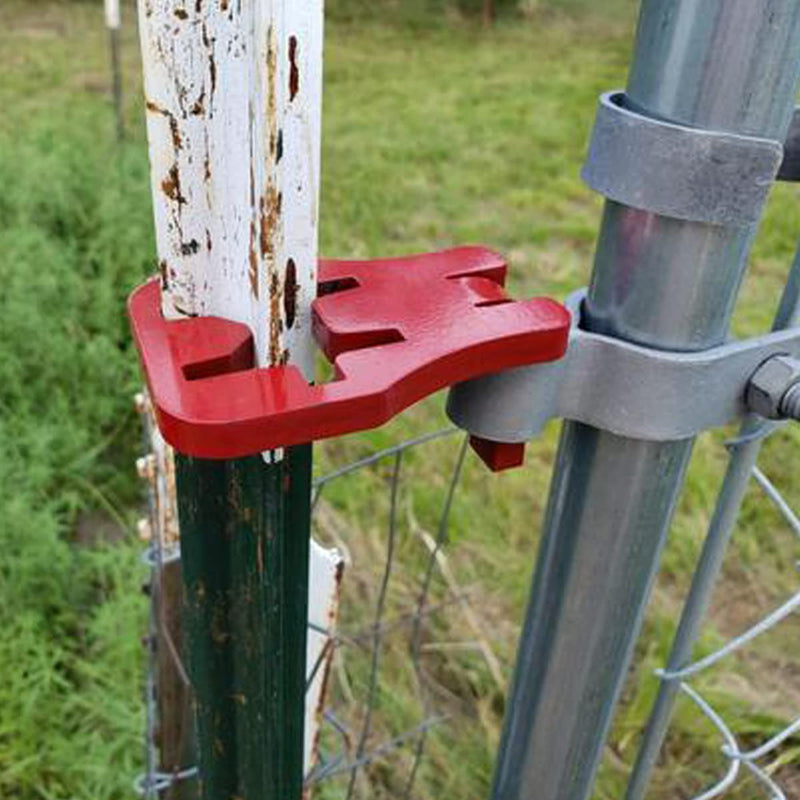 T-Post Gate Hinge Pins - Heavy Duty Gate Hanger, Hang a gate of Any Farm or Garden from a Metal T Post, Steel Gate Hinges Target Hanger, Easy to Install