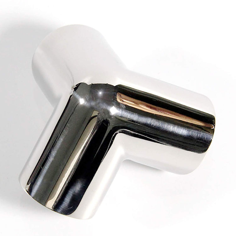 NRC&XRC Stainless Steel Mirror Polished Hand Rail Fitting-90 Degree 1-1/4" 3 Way Corner Elbow,1-1/4 inch Pipe/Tube Hand Rail Tee