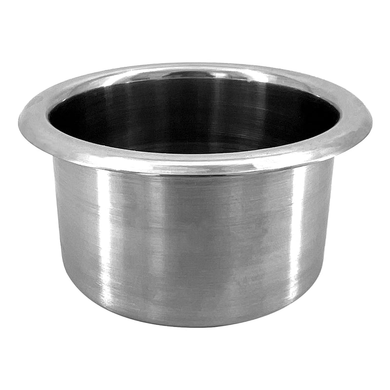 ISURE MARINE 4Pcs 3" Stainless Steel Drop-in Anti-Spill Cup Holder with Non-Slip Washer,Heavy Duty Poker Table Cup Holder Inserts Fits Standard Soda Can for Desk, Boats, RV Cars & Trucks