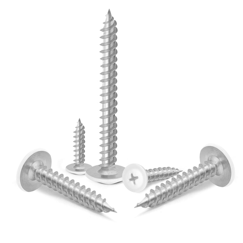 #8 x 1/2" Truss Head Fast Self Tapping Screws, Alloy Steel Wood Screws, White Head, 100 PCS #8 x 1/2"