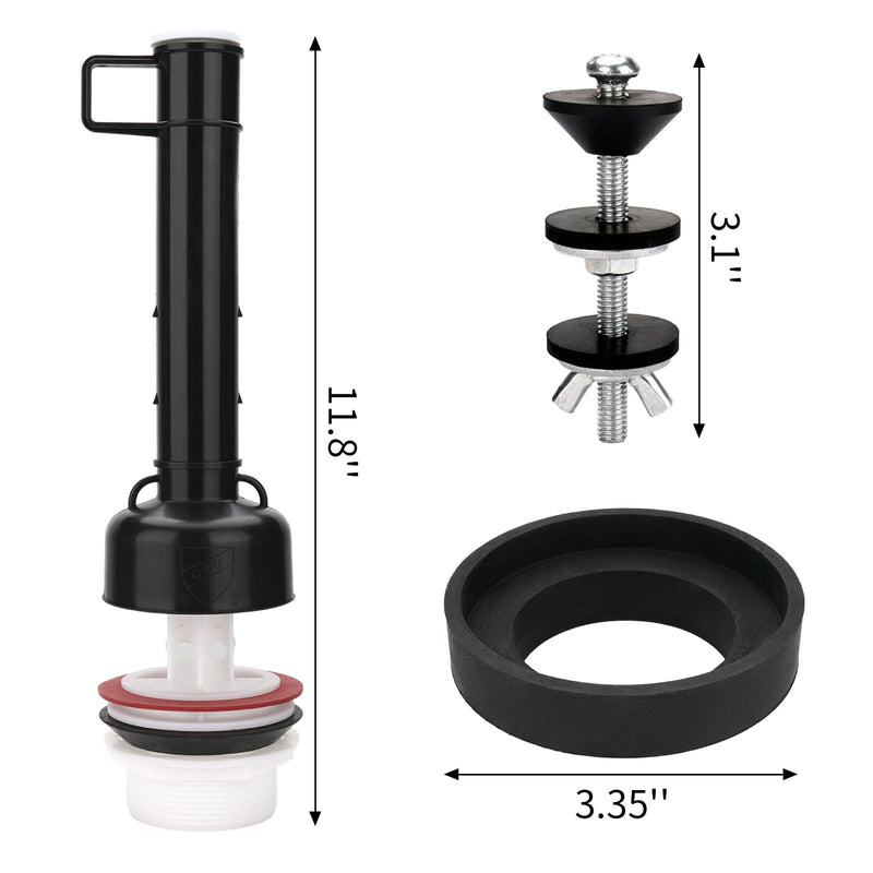 Toilet Flush Valve Replacement for Model # 211-11-1/2", Compatible with Mansfield 211,160 Series Toilet Tank for All Trip Levers, Comes with Toilet Tank to Bowl Gaskets with Brass Hardware Kits
