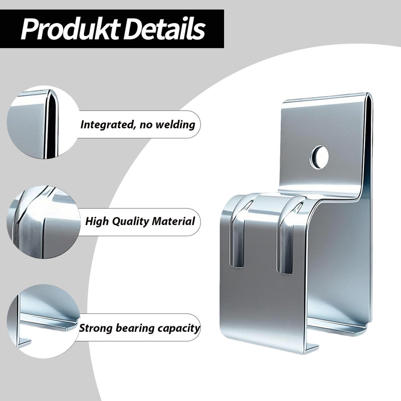 Barn Door Hardware, Heavy Duty Box Rail Hanger Bracket, Rail Mount Bracket for Exterior Door (Silver, 4Pack) Silver, 4Pack