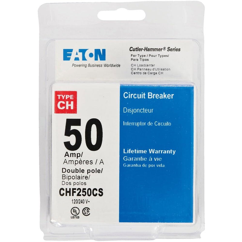 Eaton CHF 50A Double-Pole Standard Trip Circuit Breaker - 1 Each