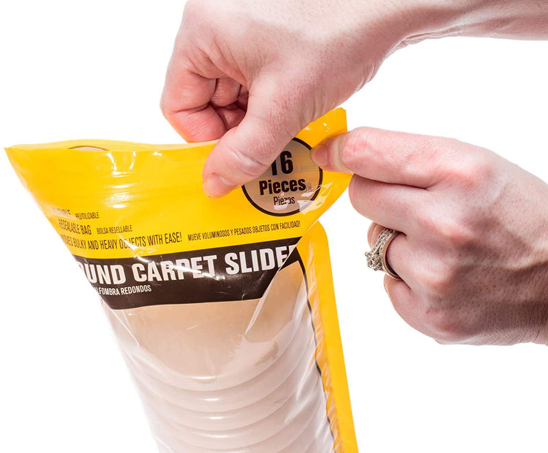 Furniture Sliders for Carpet - 16 Pack - 3.5" Round | 8295 Coasters for Heavy Furniture - Protect Your Carpeted Floors