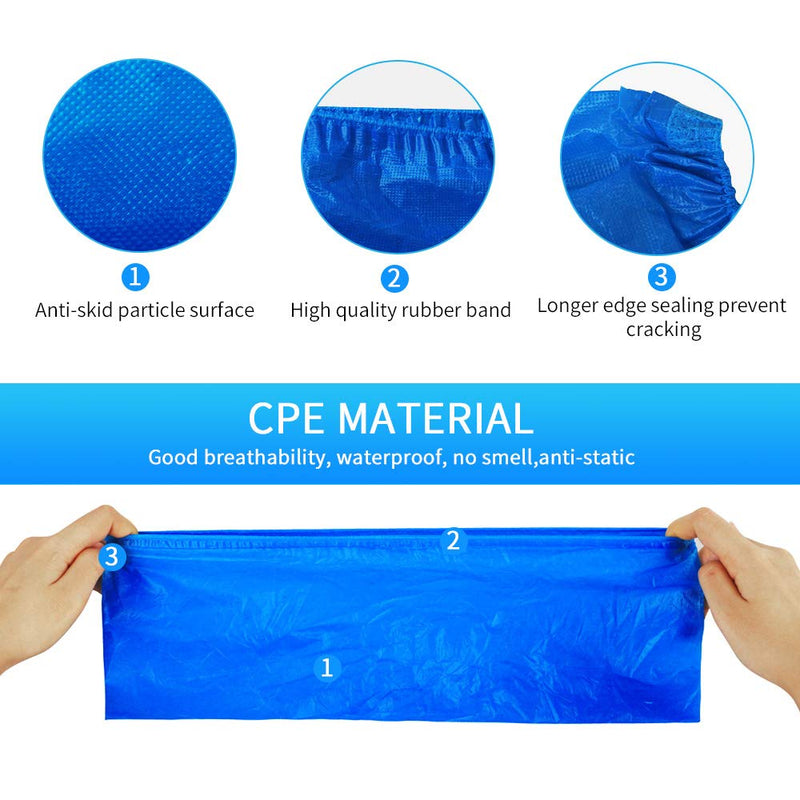 100 Pack 50 Pairs Disposable Shoe Covers Boot Cover Waterproof, Dust proof, The Size Fit Most, Non-slip, Blue, Protect Your Shoes, Floor, Carpet 100 Pack
