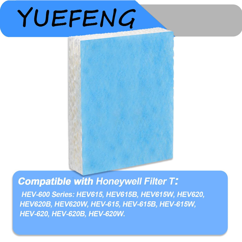 Humidifier Replacement Filter T for Honeywell Top Fill Humidifier HEV615 and HEV620 Humidifier Wicks, Compatible with Part # HFT600, HFT600T, HFT600PDQ (Blue-6pcs) Blue-6pcs