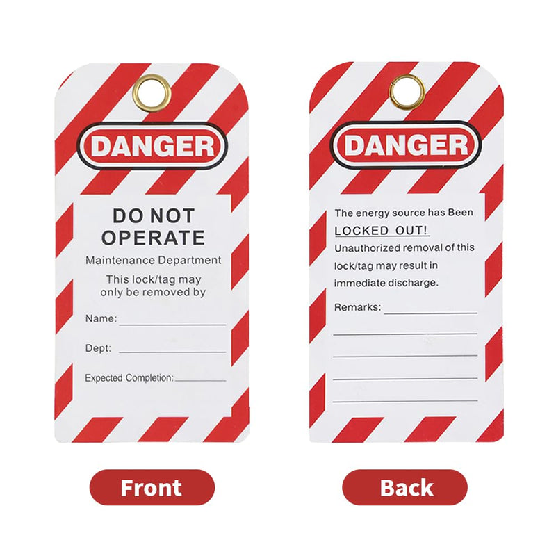 50 Pack Lockout Tagout Tags OSHA Compliant Loto with 50 Zip Ties Do Not Operate Tags Electrical Equipment Repair