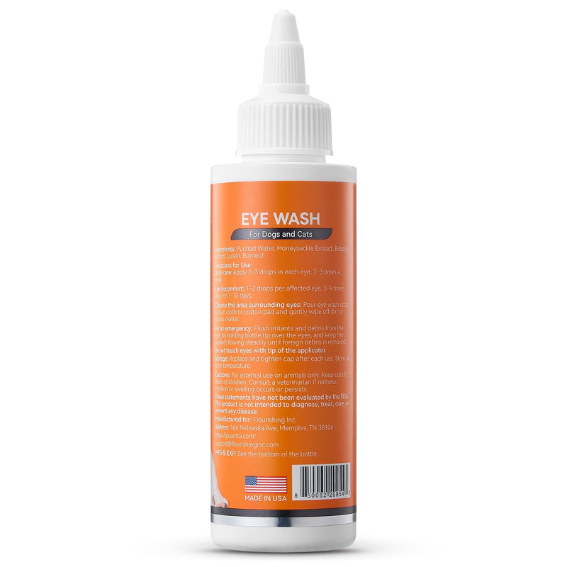 PUAINTA Dog Eye Drops, Eye Infection Treatment, Eye Drops for Dogs & Cats, Soothe Irritation Pink, Dry Eyes, Itchy Eye Wash Tear Stains, Debris Cleaner, Natural Daily Eye Care, Safe for Pets (8oz)