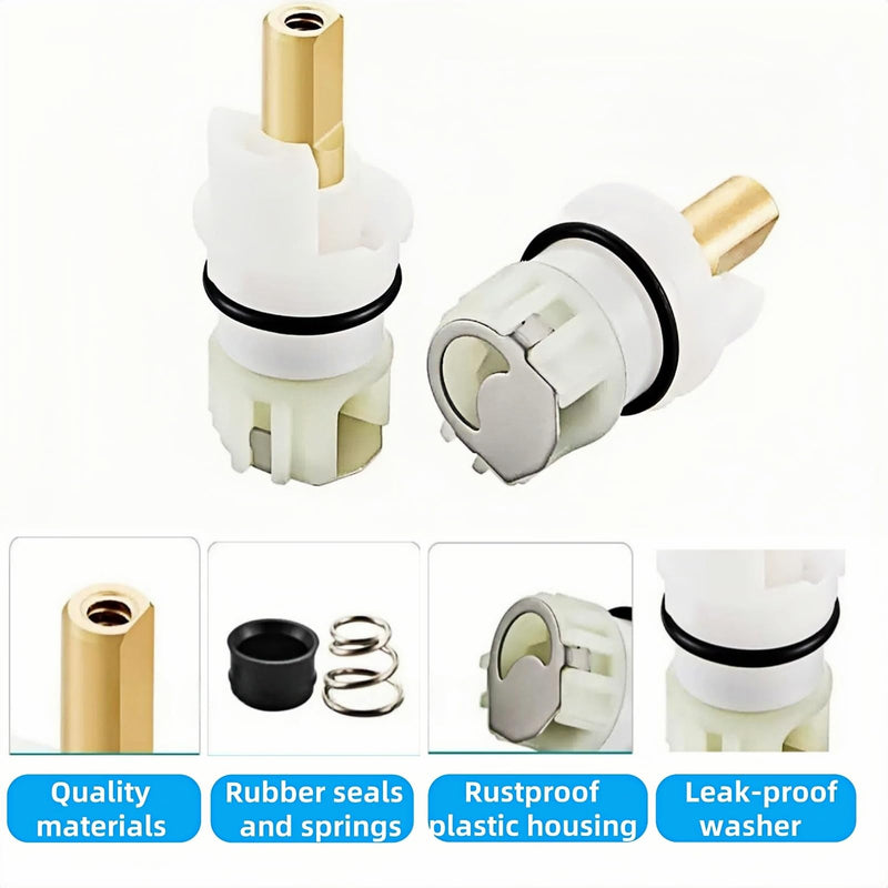 RP25513 faucet stem assembly Replacement Kit,for Delta two handle Faucet Repair Kit,Includes RP24096 Cartridge RP4993 Seat and Spring RP24097 Turn stop1/4, 2 Pack