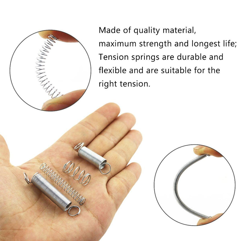 200pcs Compression & Extension SpringAssortment Set, Small Metal Loose Steel Coil Springs Assortment Kit AssortedW/Plastic Storage Box